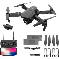 Квадрокоптер E88 PRO Black – дрон с 4K камерой до 20 мин. полета + кейс 