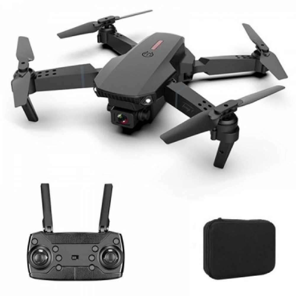 Квадрокоптер E88 PRO Black – дрон с 4K камерой до 20 мин. полета + кейс 
