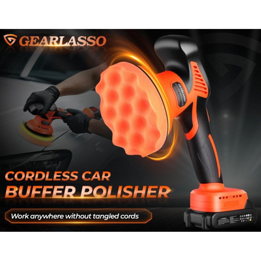 Аккумуляторная полировальная машинка GEARLASSO 21В 2800–6000 об в мин