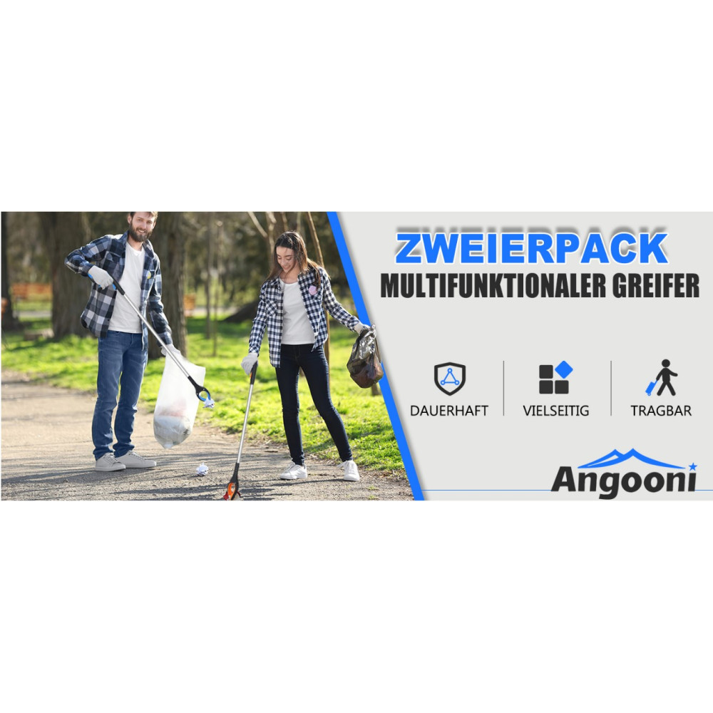 Ручка для захвата Angooni, поднятия предметов с пола, набор из 2 щипцов, 81см