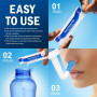 Бутылка для промывания носа MAOEVER Yt-300 Neti Pot, 300 мл с 30 пакетиками соли для промывания носа (синего цвета)