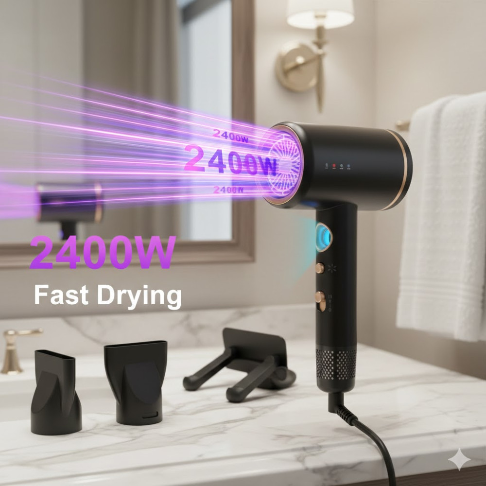 Профессиональный фен Tisoutec 2400 Вт с ионизацией и AC-мотором 4 в 1