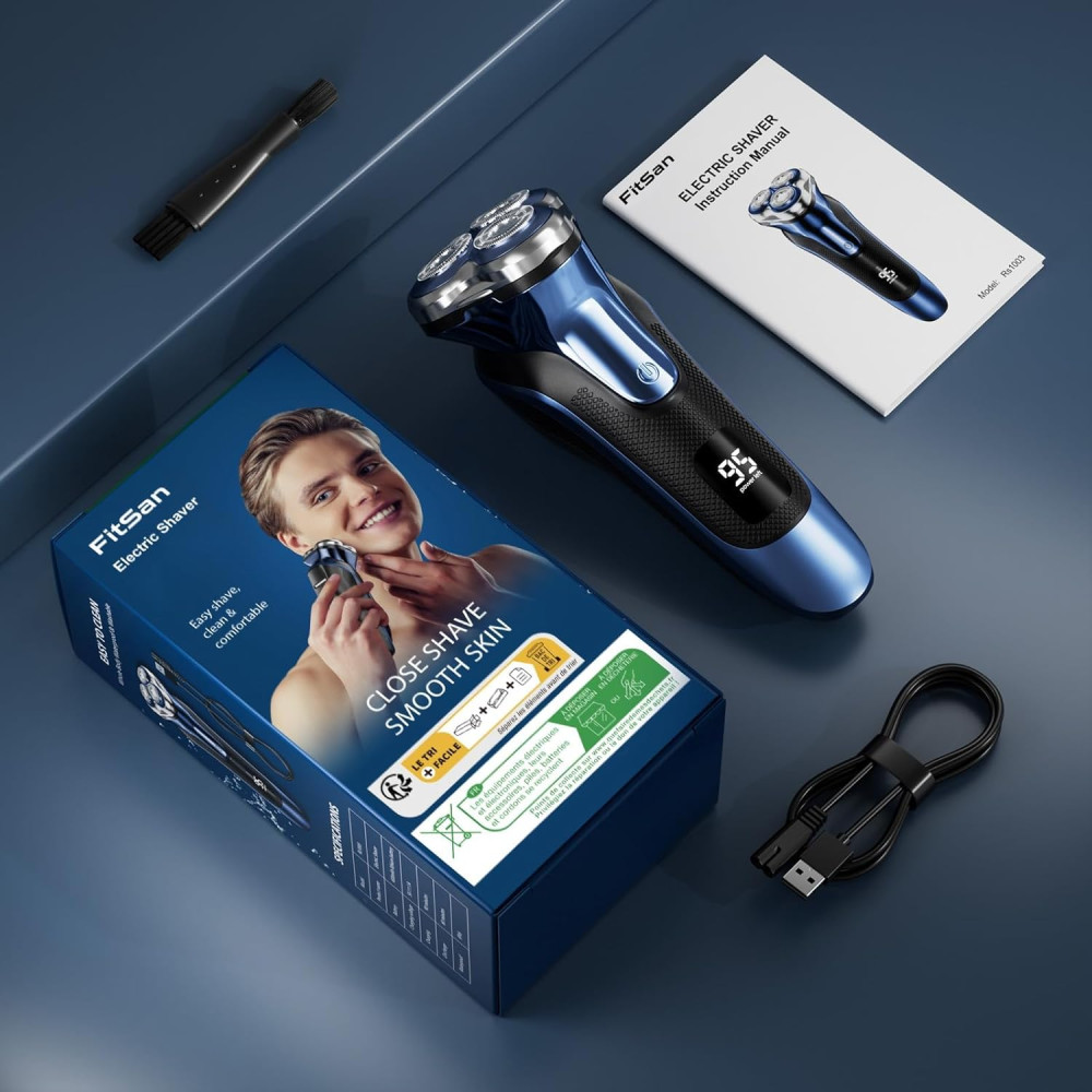 Акумуляторна електробритва FitSan USB водонепроникна з тримером