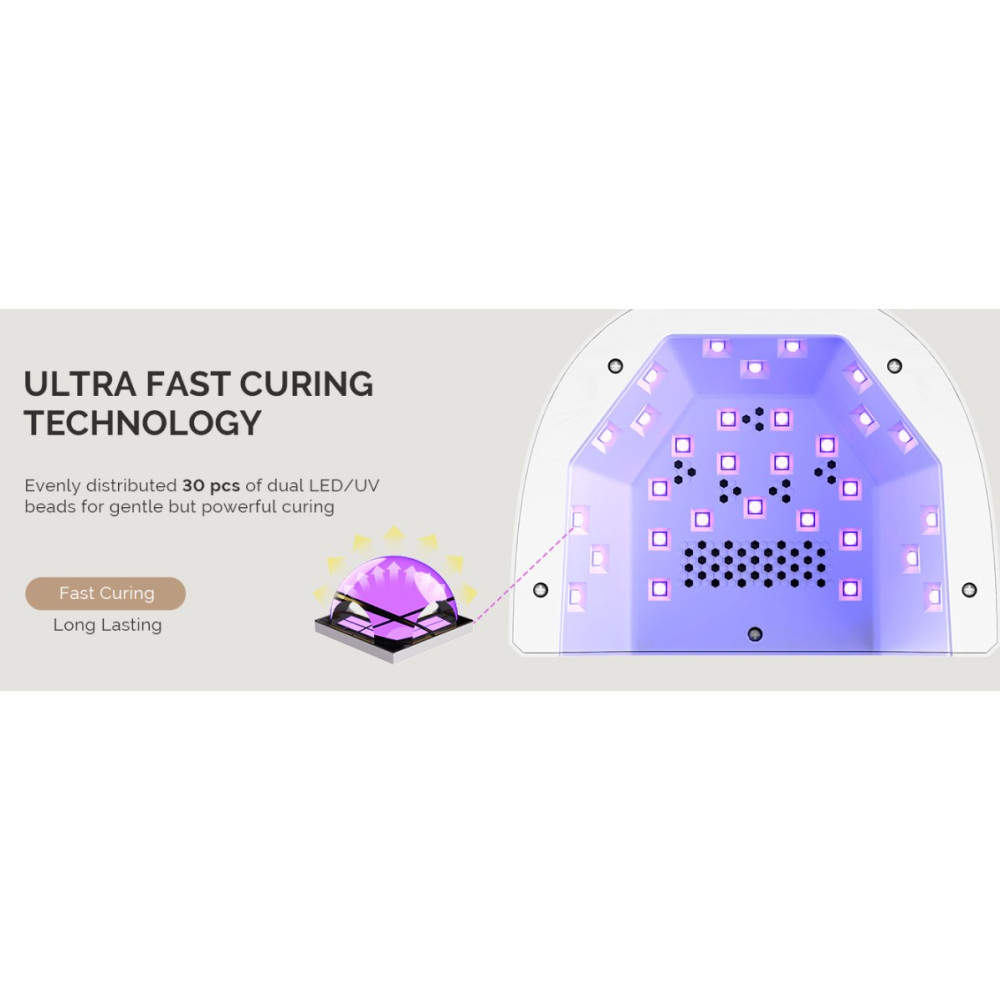 Ультрафіолетова LED лампа для нігтів MelodySusie P-Plus30F 36 Вт з таймером і сенсором