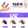 UV LED лампа для ногтей GREMART 168W с сенсором, LCD дисплеем и таймерами
