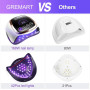UV LED лампа для ногтей GREMART 168W с сенсором, LCD дисплеем и таймерами