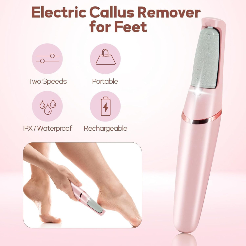 Электрическая пемза для ног Nuve Smooth Pedicure Wand с 2 роликами