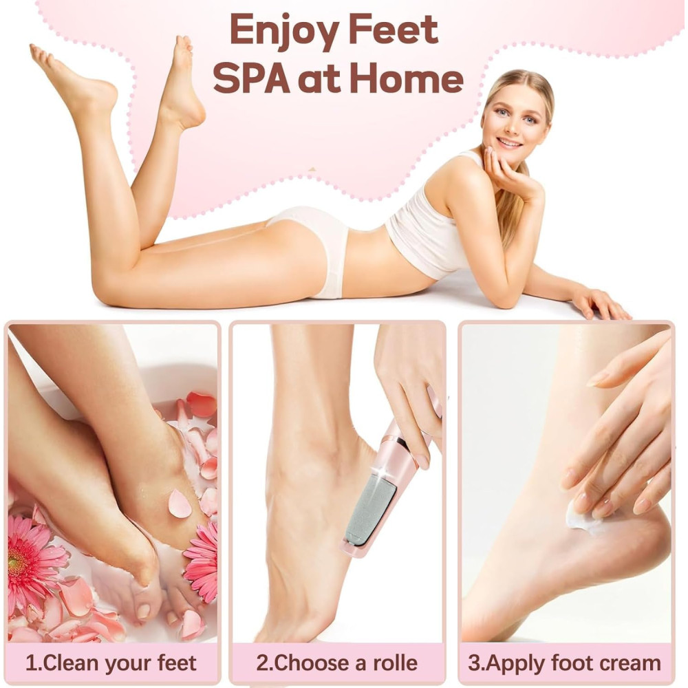 Электрическая пемза для ног Nuve Smooth Pedicure Wand с 2 роликами