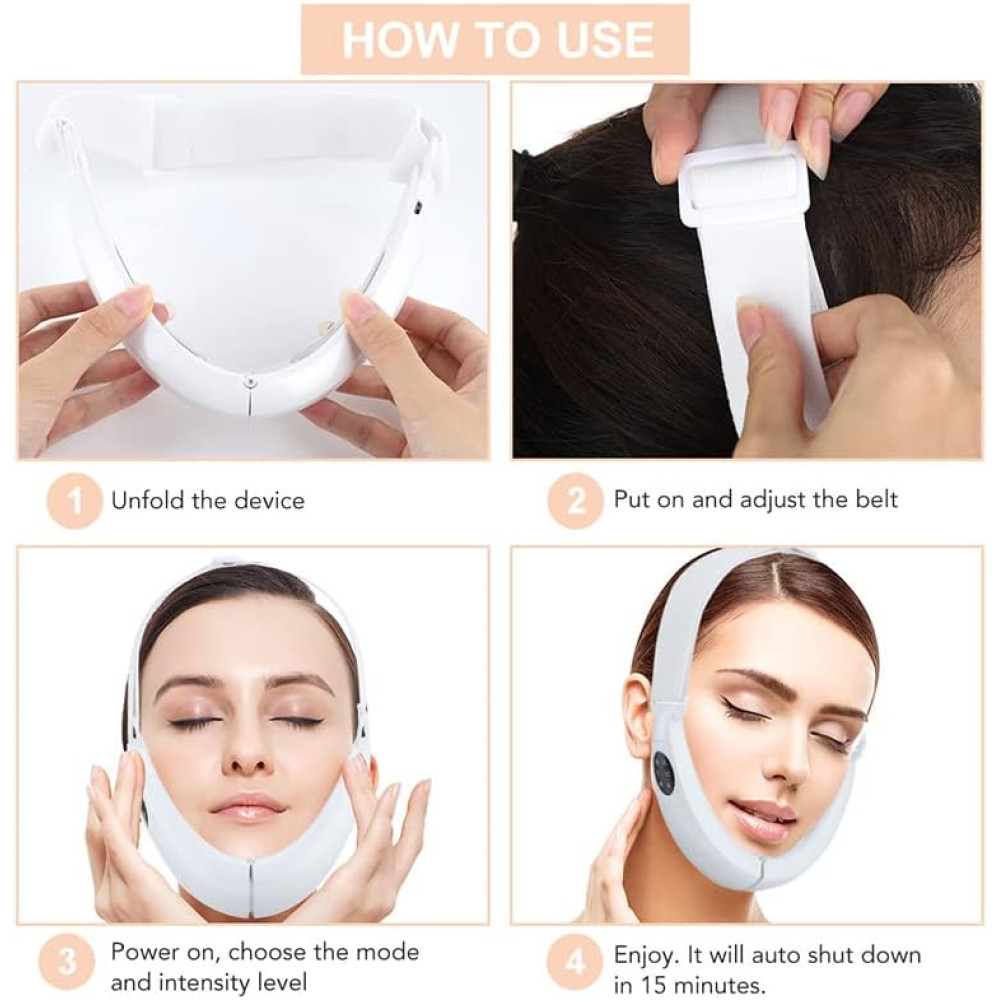 Электрический массажер V Face с EMS микротоком и фототерапией
