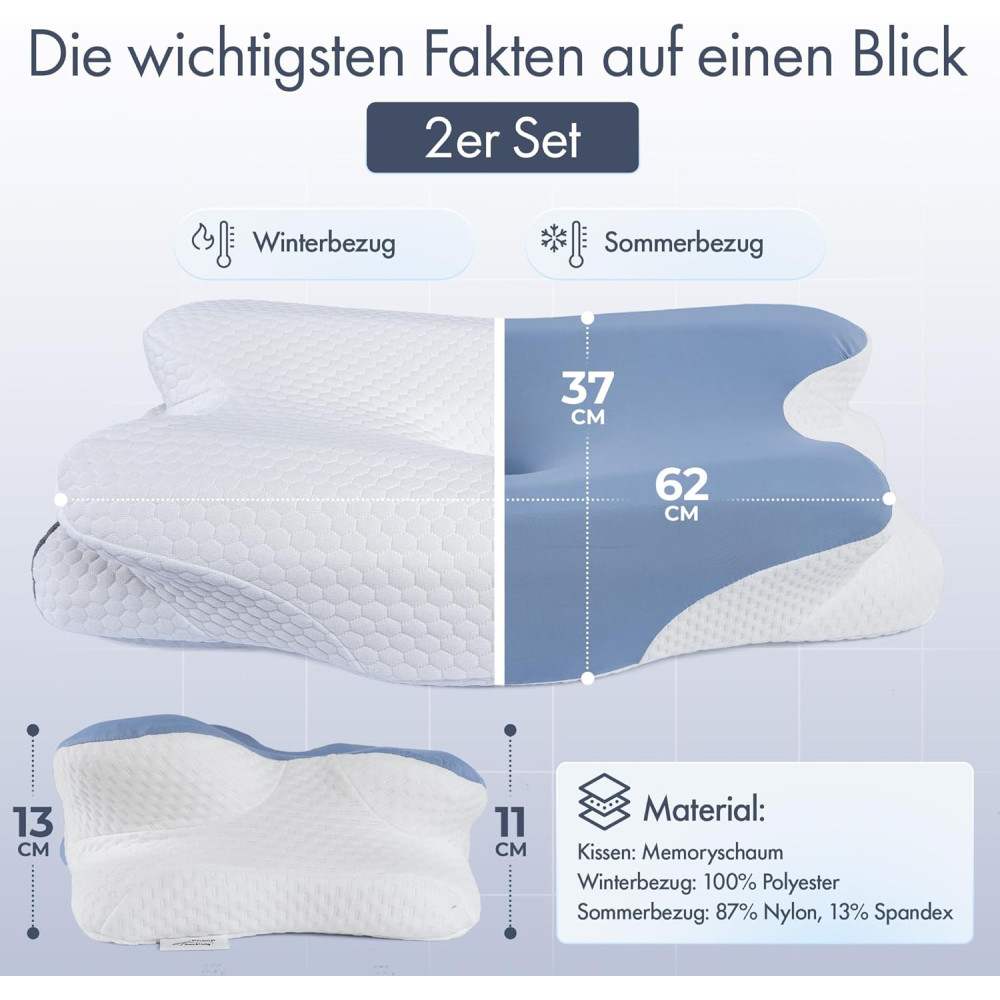 Ортопедическая подушка для шеи Knoop Home & Living с эффектом памяти
