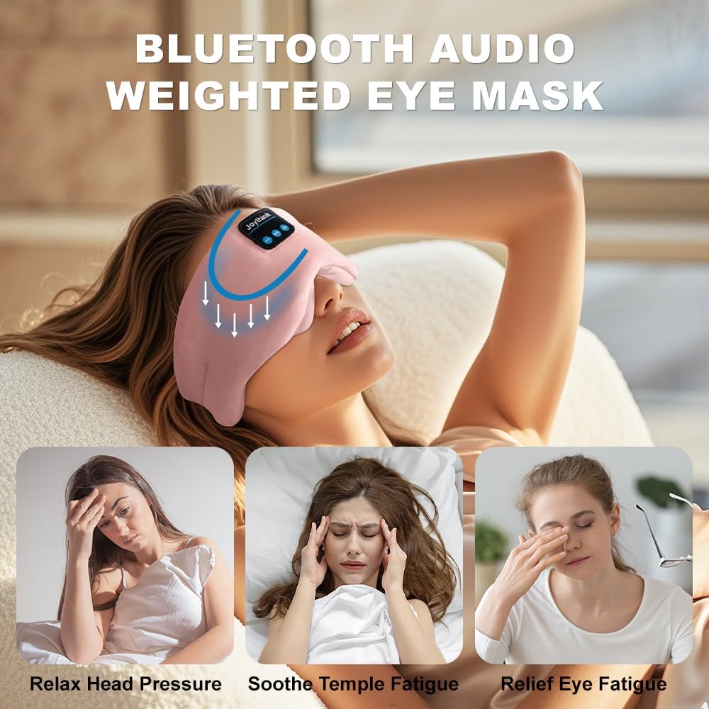 Маска для сна с Bluetooth-наушниками Joythink с шелковым покрытием