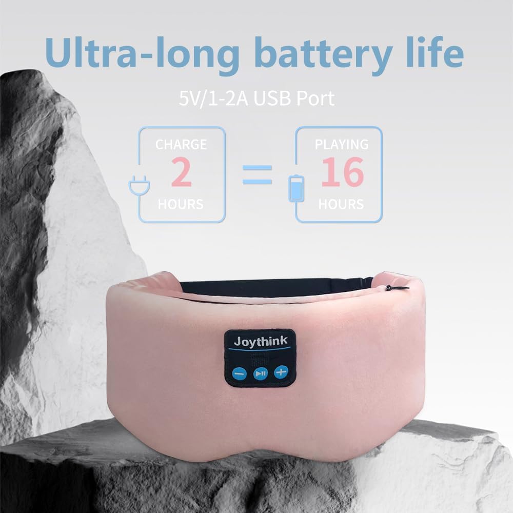 Маска для сна с Bluetooth-наушниками Joythink с шелковым покрытием