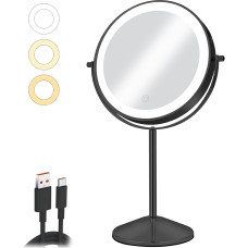 Зеркало с подсветкой AumVum 8-дюймовое, 1X/10-кратное увеличение, 3 цветовых режима