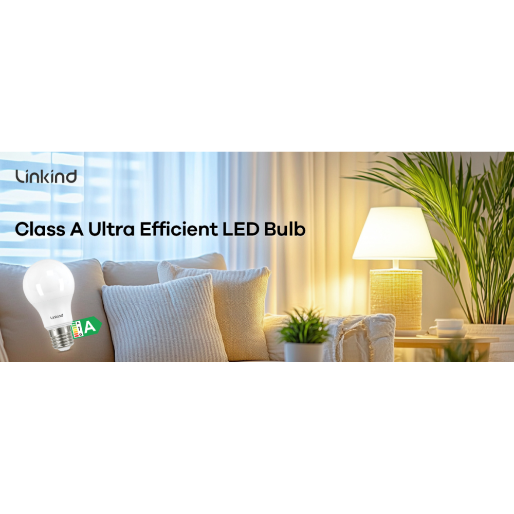 Светодиодные лампы Linkind E27, лампы класса А, 7,2 Вт (100 Вт), нейтрально-белый цвет 4000 К, 1521 лм, упаковка из 3 шт