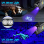 Фонарь DARKBEAM Dual UV 365 нм и 395 нм, черный, перезаряжаемый, питание от аккумулятора