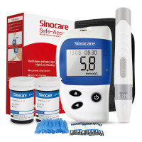 Монитор уровня сахара в крови Sinocare с 50 тест-полосками и 50 ланшетами