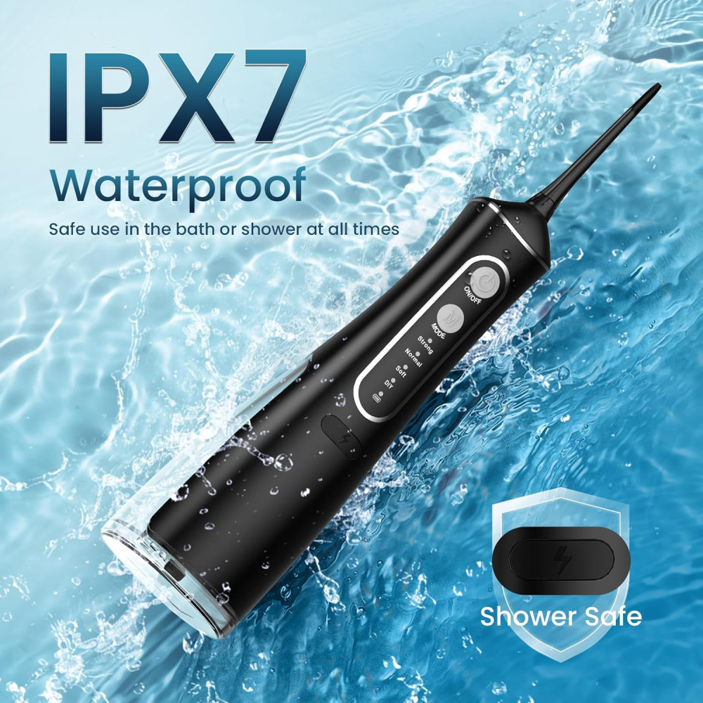 Портативный ирригатор для зубов OasiSmile L8 300 мл 4 режима IPX7 с насадками