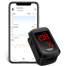 Пульсоксиметр HOLFENRY с Bluetooth для SpO2 и пульса с LED-дисплеем