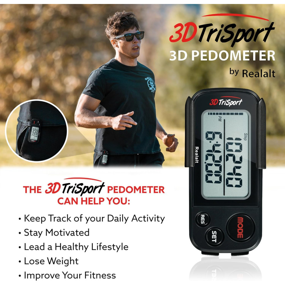 Крокомір Realalt 3DTriSport 3D з кліпсою та ремінцем