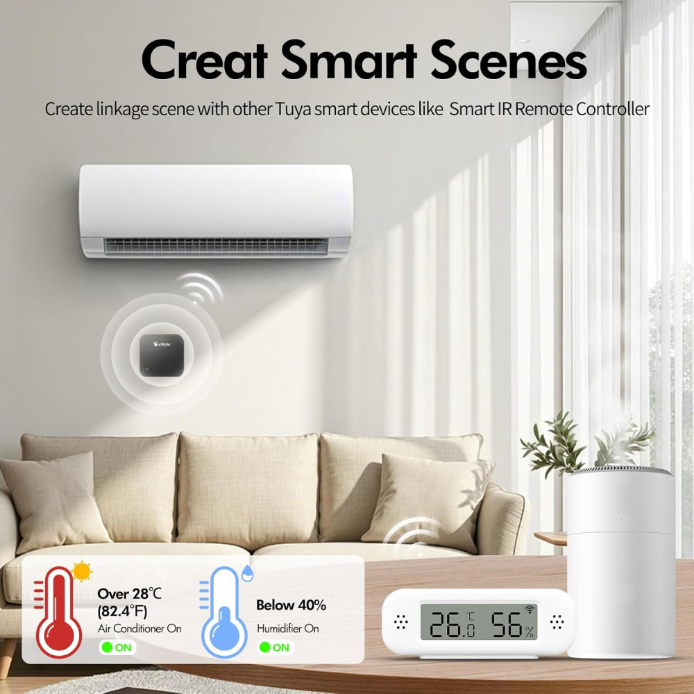 WiFi термометр-гігрометр eMylo з LCD-дисплеєм та WiFi 2 4GHz