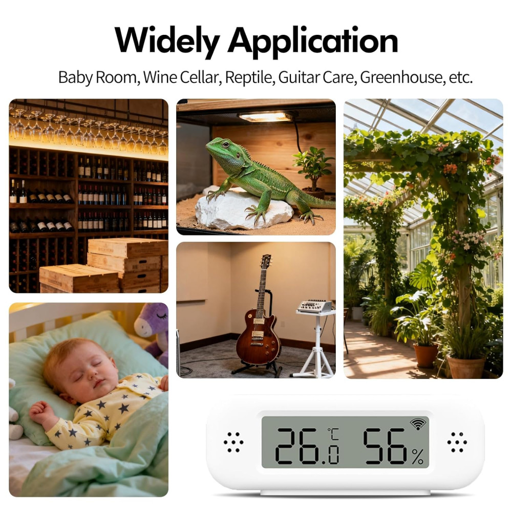 WiFi термометр-гігрометр eMylo з LCD-дисплеєм та WiFi 2 4GHz