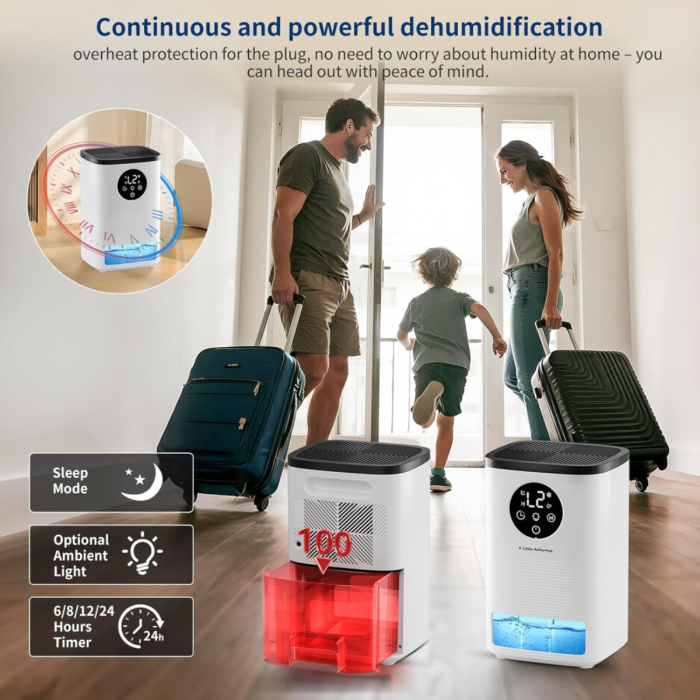 Компактный электрический осушитель воздуха Generic D6 1600 мл