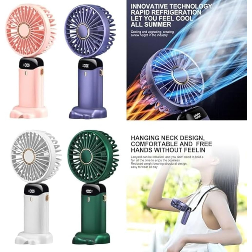 Портативный вентилятор Handheld Fan N15 с цифровым дисплеем