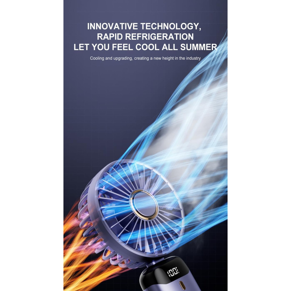 Портативный вентилятор Handheld Fan N15 с цифровым дисплеем