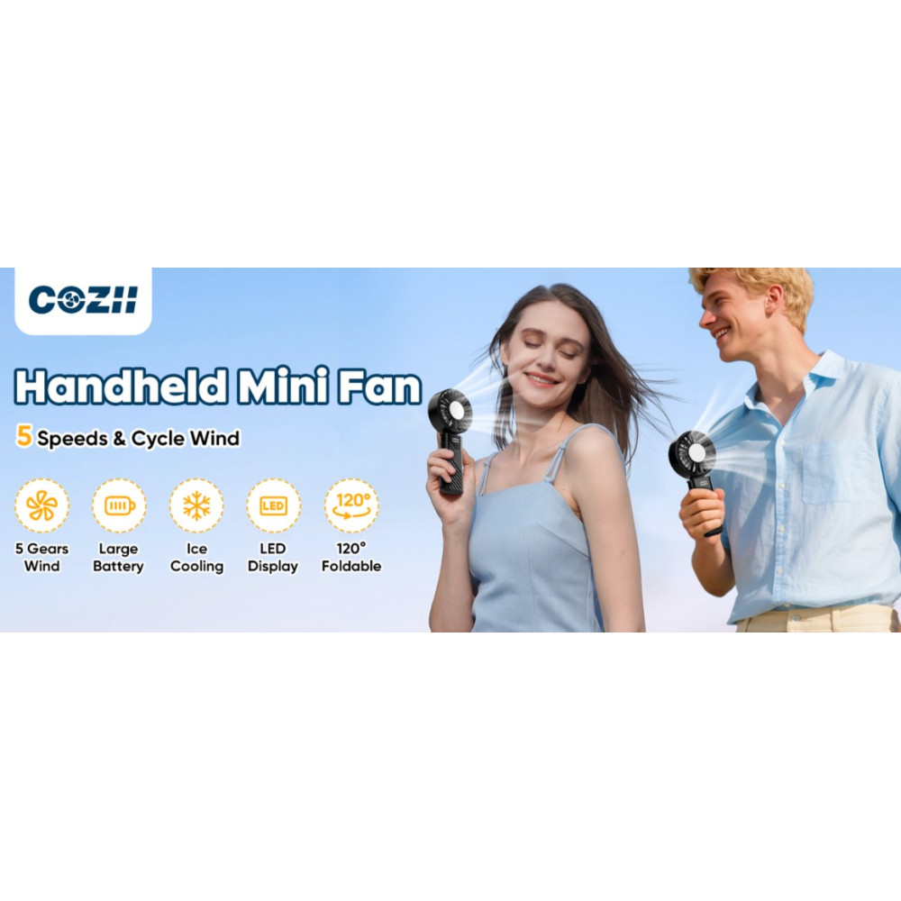 Портативный вентилятор COZII 5000mAh 5 скоростей