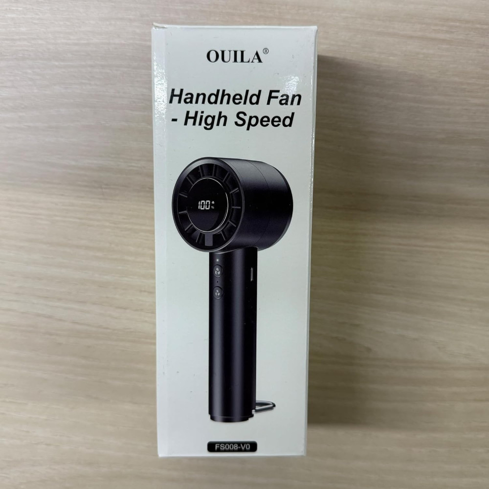 Ручной мини-вентилятор OUILA с LED-дисплеем 3000 мАч 5 скоростей USB-зарядка