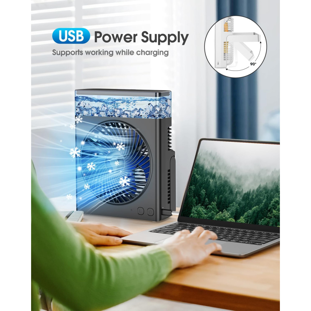 Охладитель воздуха 8000 mAh портативный USB-увлажнитель