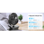 Мини вентилятор HONYIN USB Clip Fan 2в1 с 3 скоростями и 720° поворот