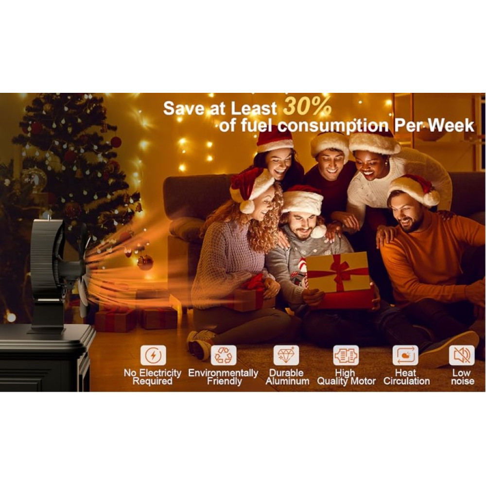 Вентилятор для печи Easywave HL-300C1 6 лопастей с вращением 60 градусов 