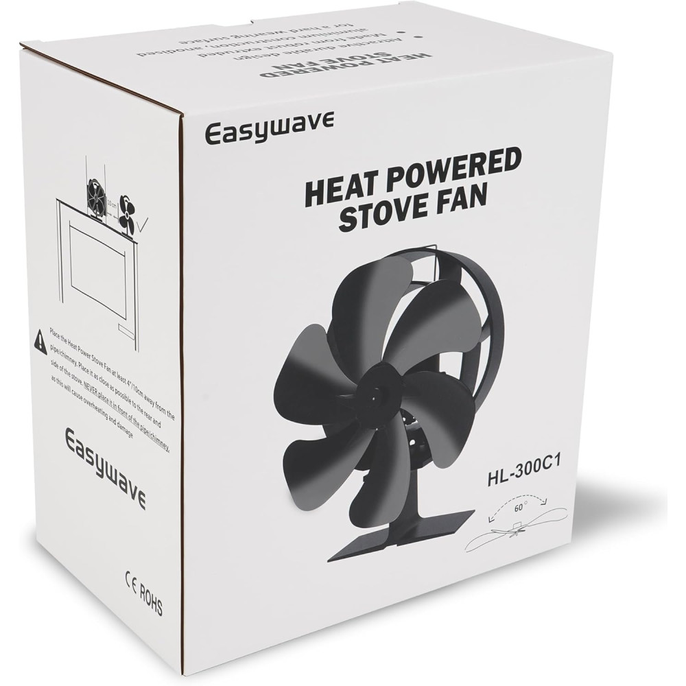 Вентилятор для печи Easywave HL-300C1 6 лопастей с вращением 60 градусов 