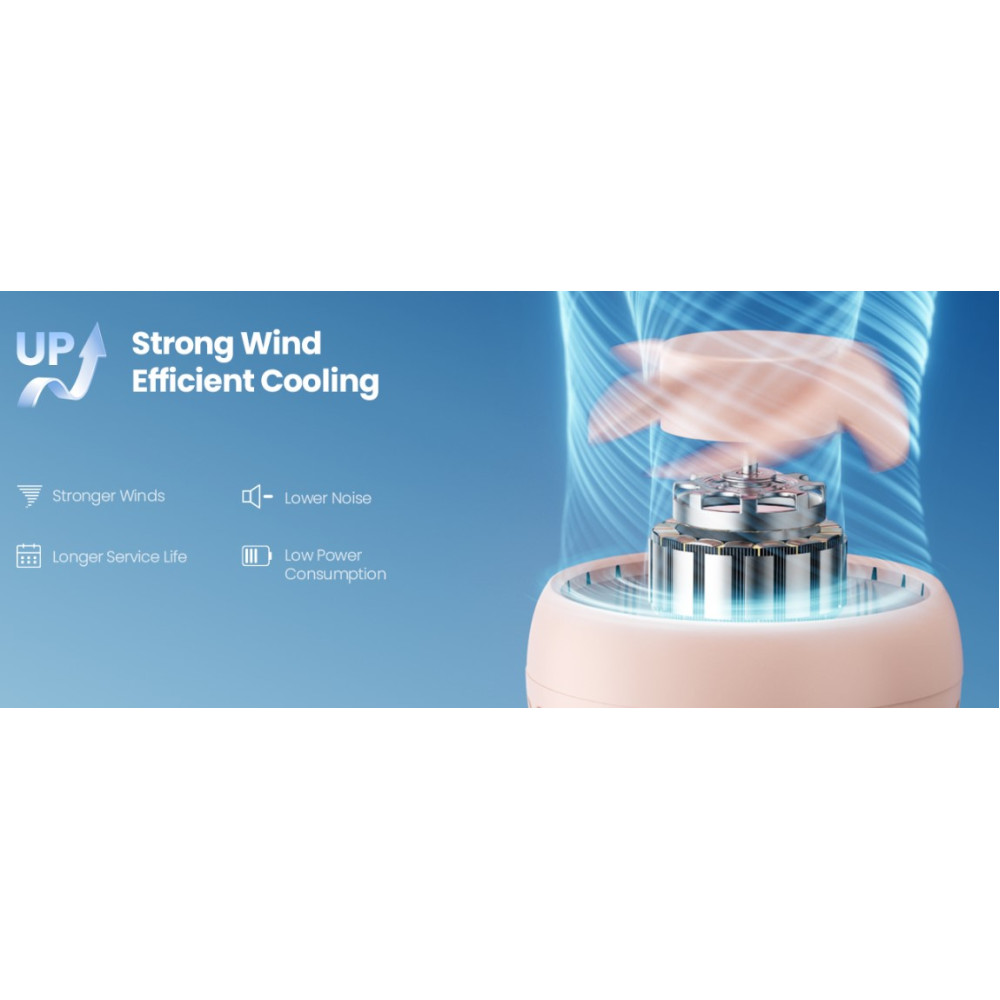 Аккумуляторный ручной мини вентилятор Gaiatop USB 3 скорости