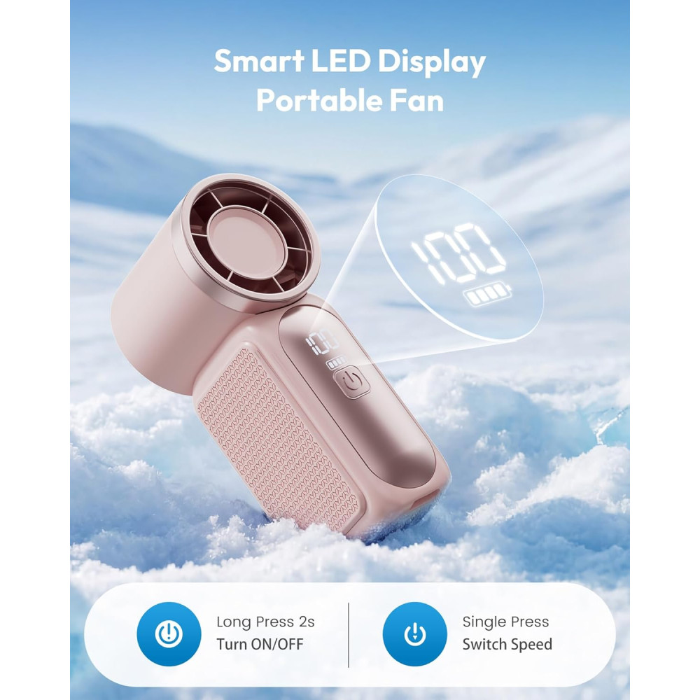 Ручной вентилятор Gaiatop 3000mAh 6 скоростей LED дисплей