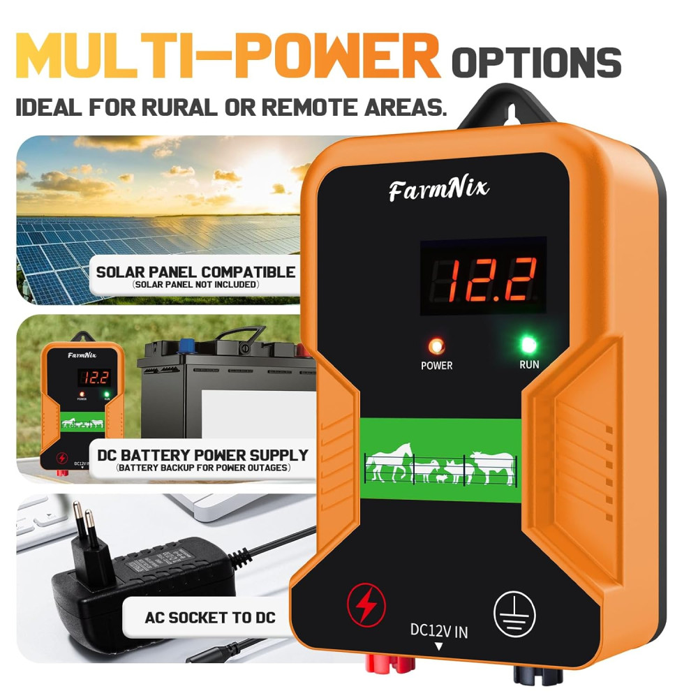 Электрическое ограждение 12 V для ограждения длиной от 2 до 15 км