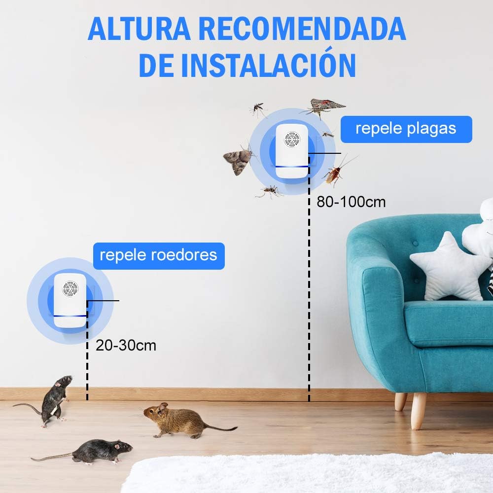 Электронный отпугиватель насекомых и грызунов для дома Ultrasonic Pest Repeller