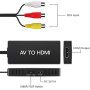 Преобразователь RCA в HDMI, AV в HDMI, мини-адаптер композитного сигнала 1080P в HDMI, поддержка PAL/NTSC 