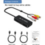 Преобразователь RCA в HDMI, AV в HDMI, мини-адаптер композитного сигнала 1080P в HDMI, поддержка PAL/NTSC 