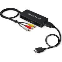 Преобразователь RCA в HDMI, AV в HDMI, мини-адаптер композитного сигнала 1080P в HDMI, поддержка PAL/NTSC 
