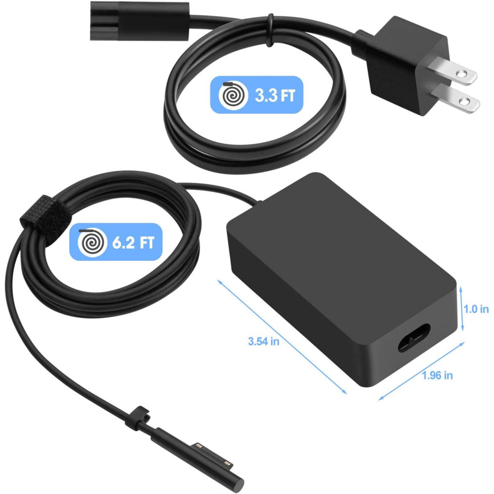 Блок питания Ptioatns для ноутбуков и планшетов Microsoft 15V 4A 65W (6pin) +5V 1A USB (вилка EU)