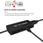 Преобразователь RCA в HDMI, AV в HDMI, мини-адаптер композитного сигнала 1080P в HDMI, поддержка PAL/NTSC 