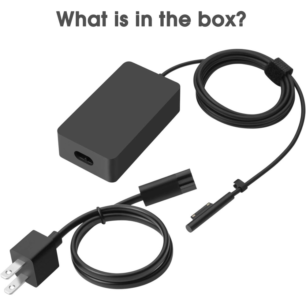 Блок питания Ptioatns для ноутбуков и планшетов Microsoft 15V 4A 65W (6pin) +5V 1A USB (вилка EU)