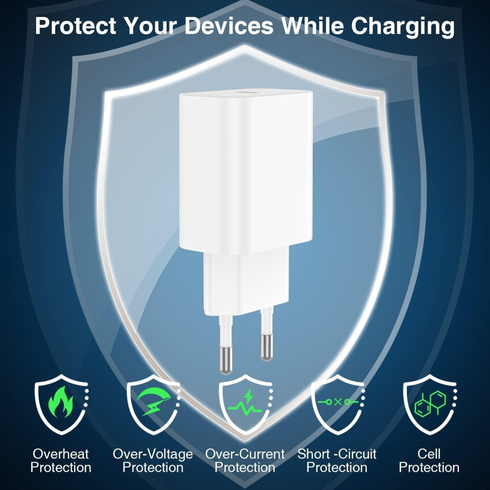 Швидкий зарядний пристрій TUMABER для iPhone, 20 Вт, кабель USB C довжиною 2 м для Apple iPhone