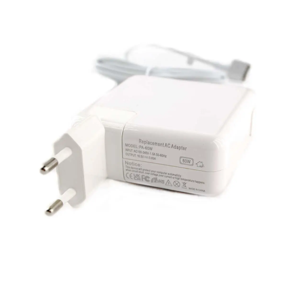 Блок живлення для Apple MagSafe2 16.5V, 3.65A, 60W, білий, з євро-адаптером