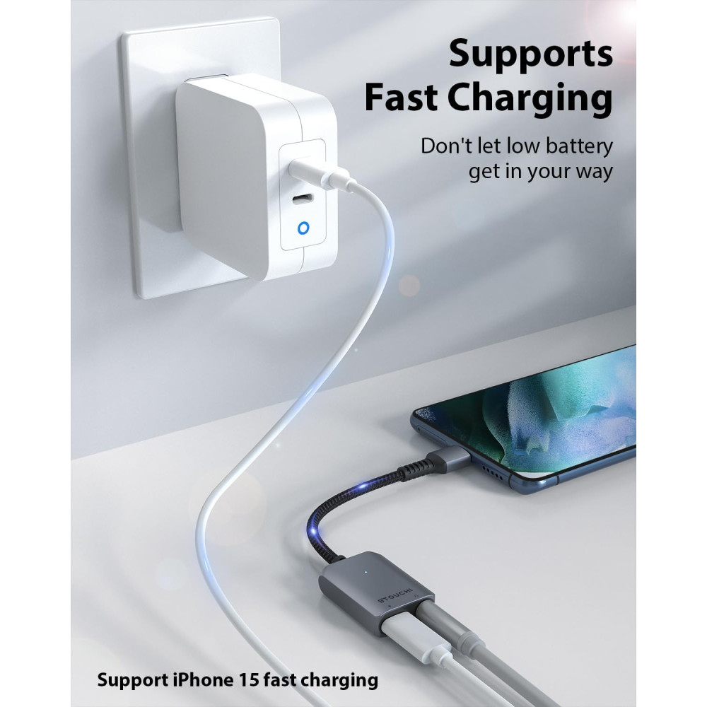 Адаптер Stouchi USB C на 3 5 мм и Type C 2в1