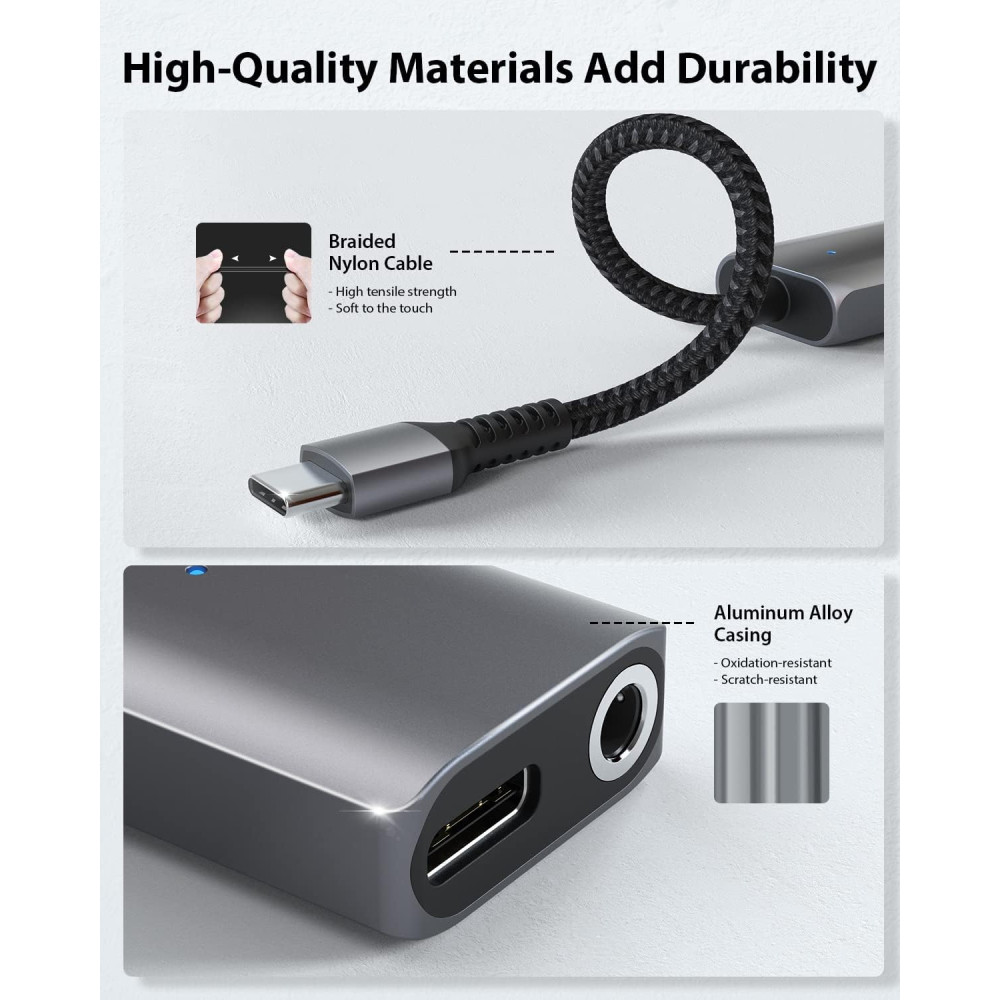Адаптер Stouchi USB C на 3 5 мм и Type C 2в1