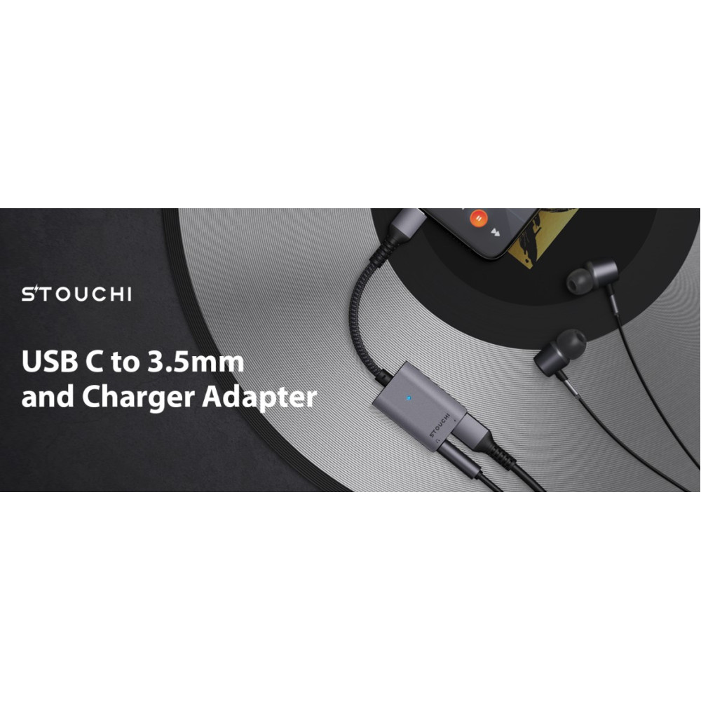 Адаптер Stouchi USB C на 3 5 мм и Type C 2в1