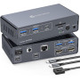 USB C Док станция с KVM переключателем для 2 компьютеров и 2 мониторов